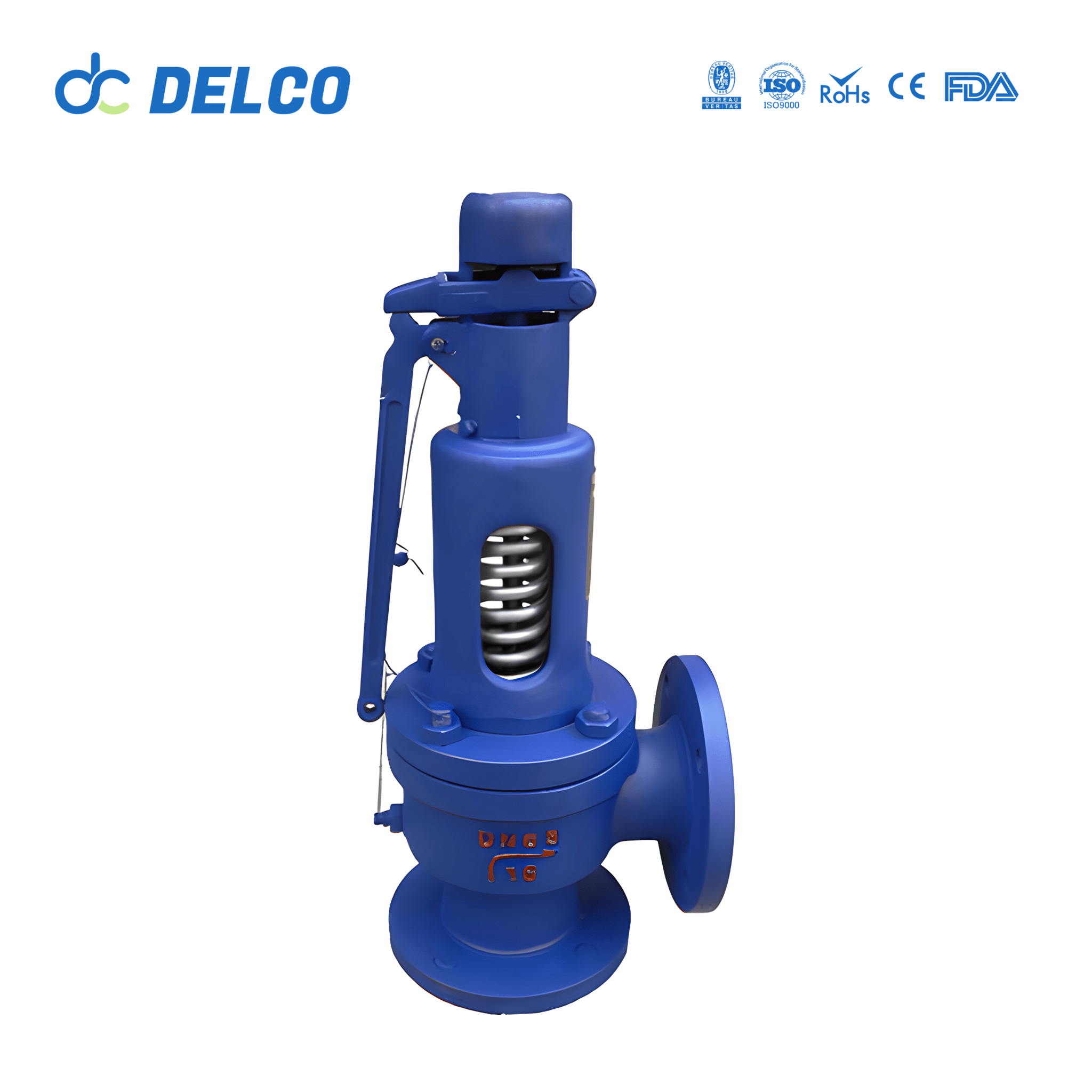 DELCO Spring Loaded Flanged Cast Iron Safety Valve - Motorized Valves ...