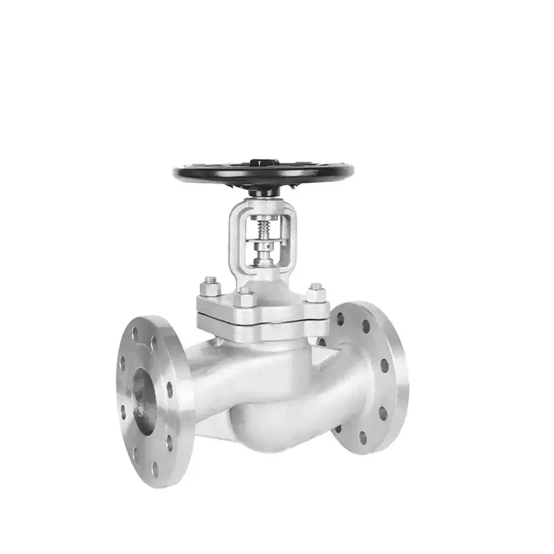 German Standard Stainless Steel Bellows Globe Valve – Rear View