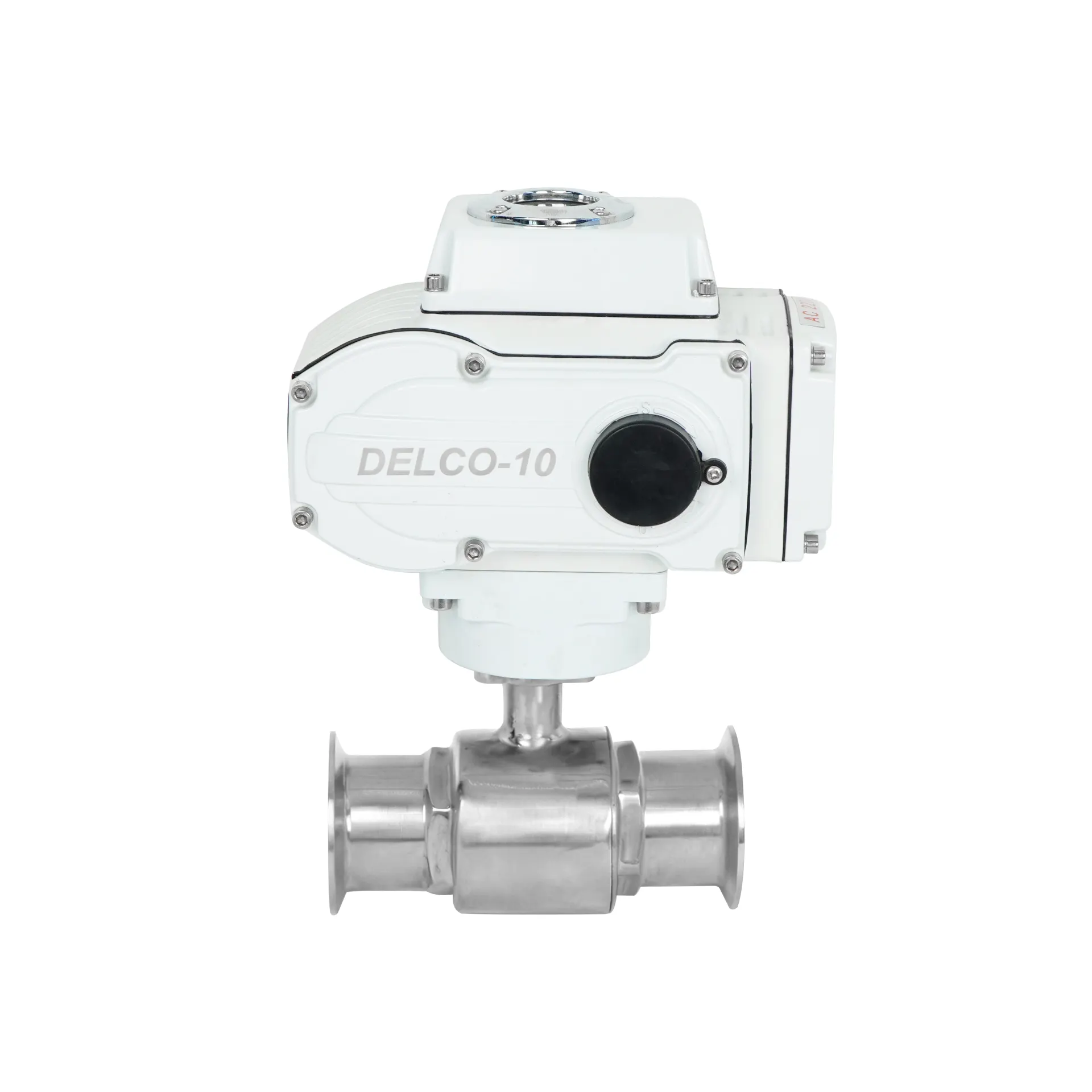 DK55-2WS Electric Sanitary Clamp Ball Valve – Right Side View