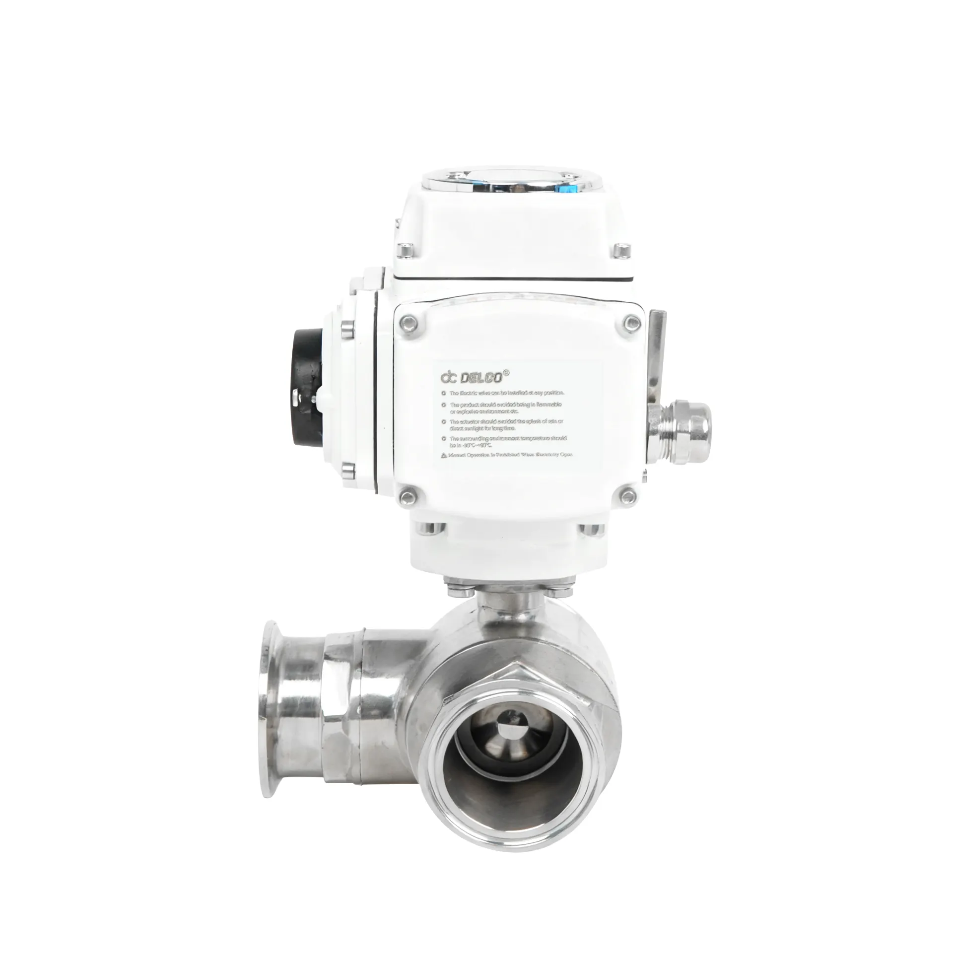 Three-Way Sanitary Electric Ball Valve 2