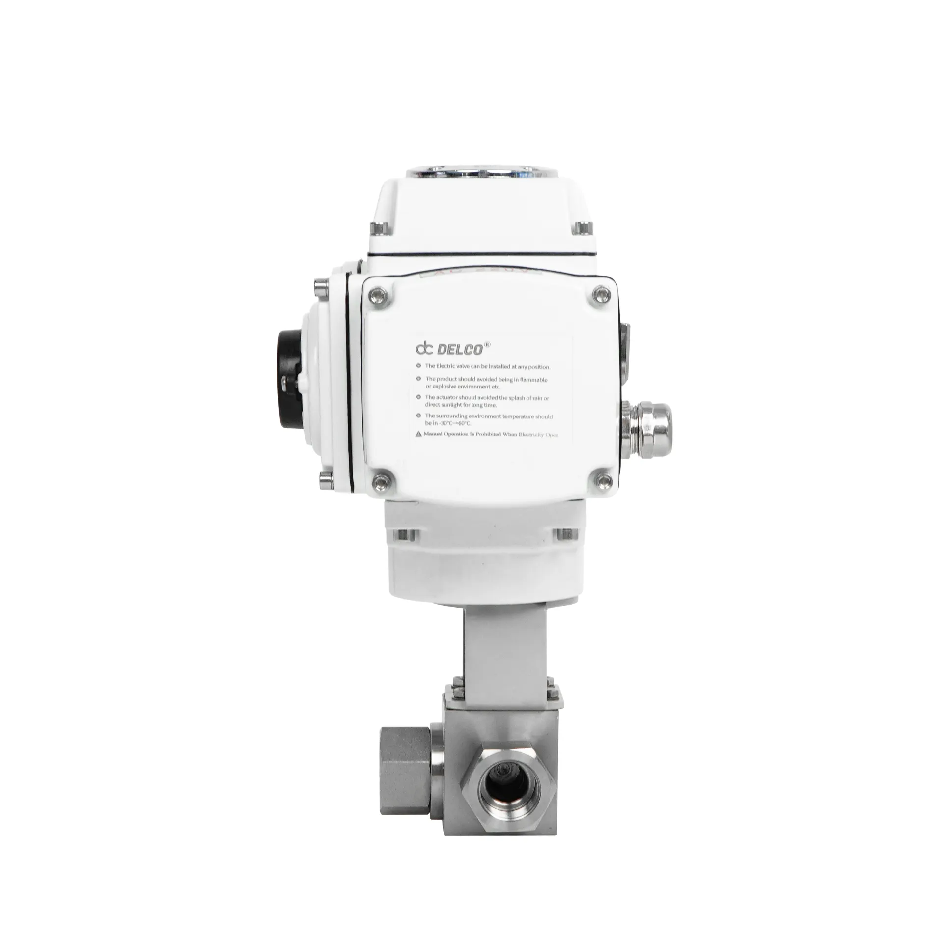 High-Pressure Electric 3-Way Ball Valve 1