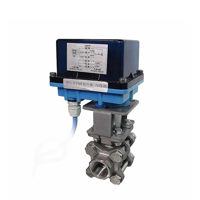 Miniature Explosion-Proof Electric Actuated 3-Piece Ball Valve 3