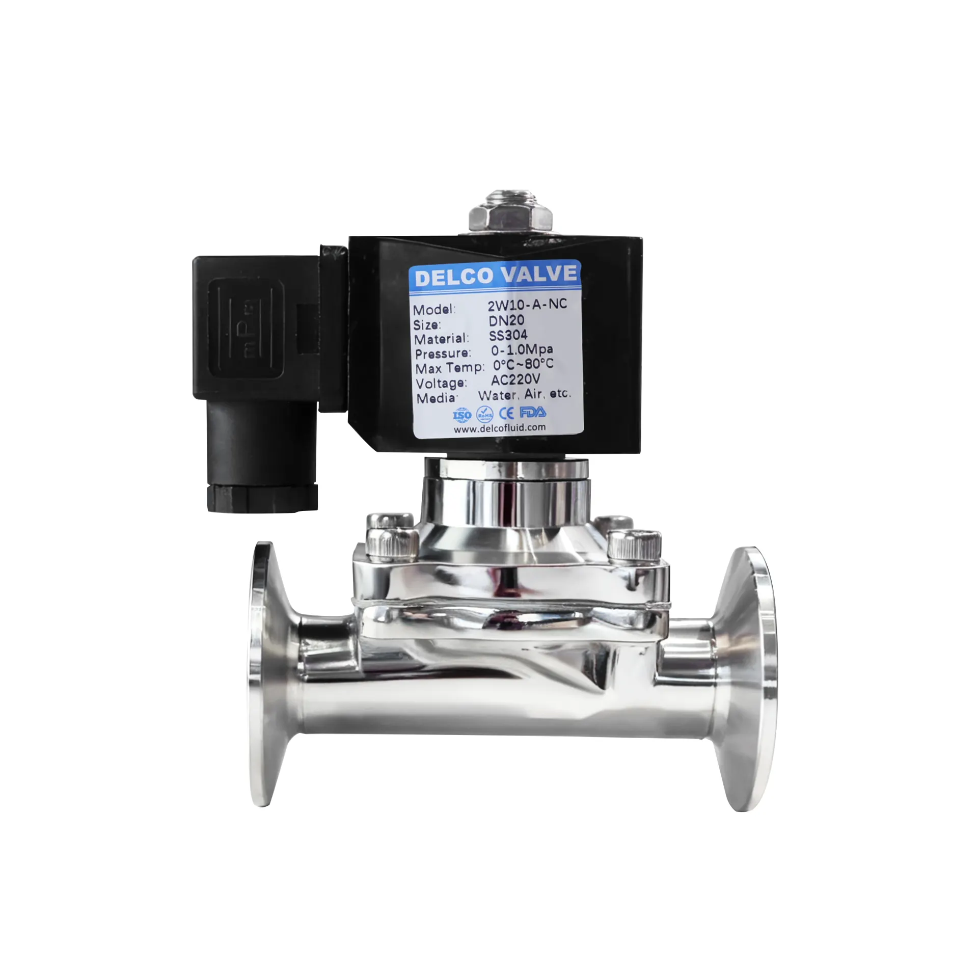 2W-10A Sanitary Food Grade Diaphragm Solenoid Valve 2