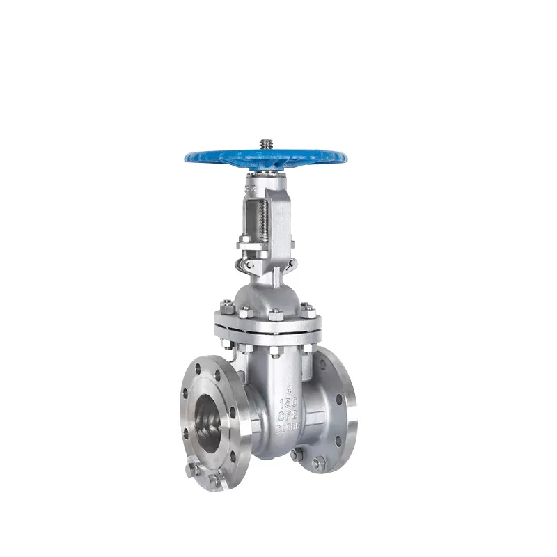 Manual Stainless Steel Flanged Gate Valve – Front View