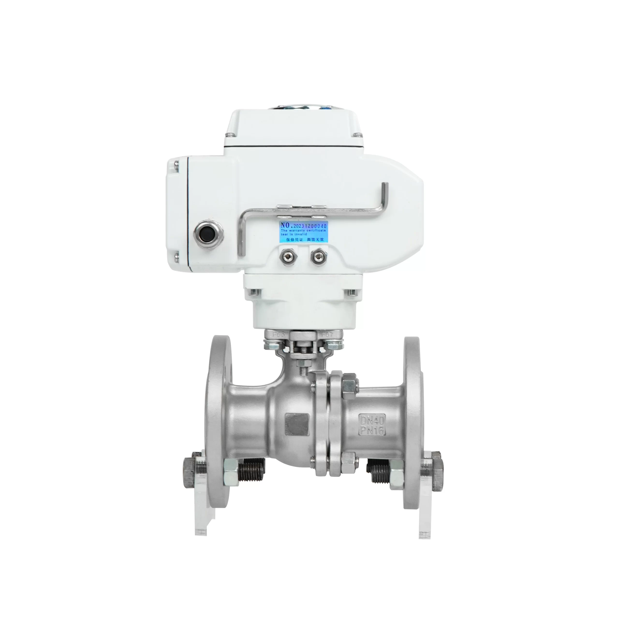 DK55-2PF Electric Two-Way Stainless Steel Flanged Ball Valve 3