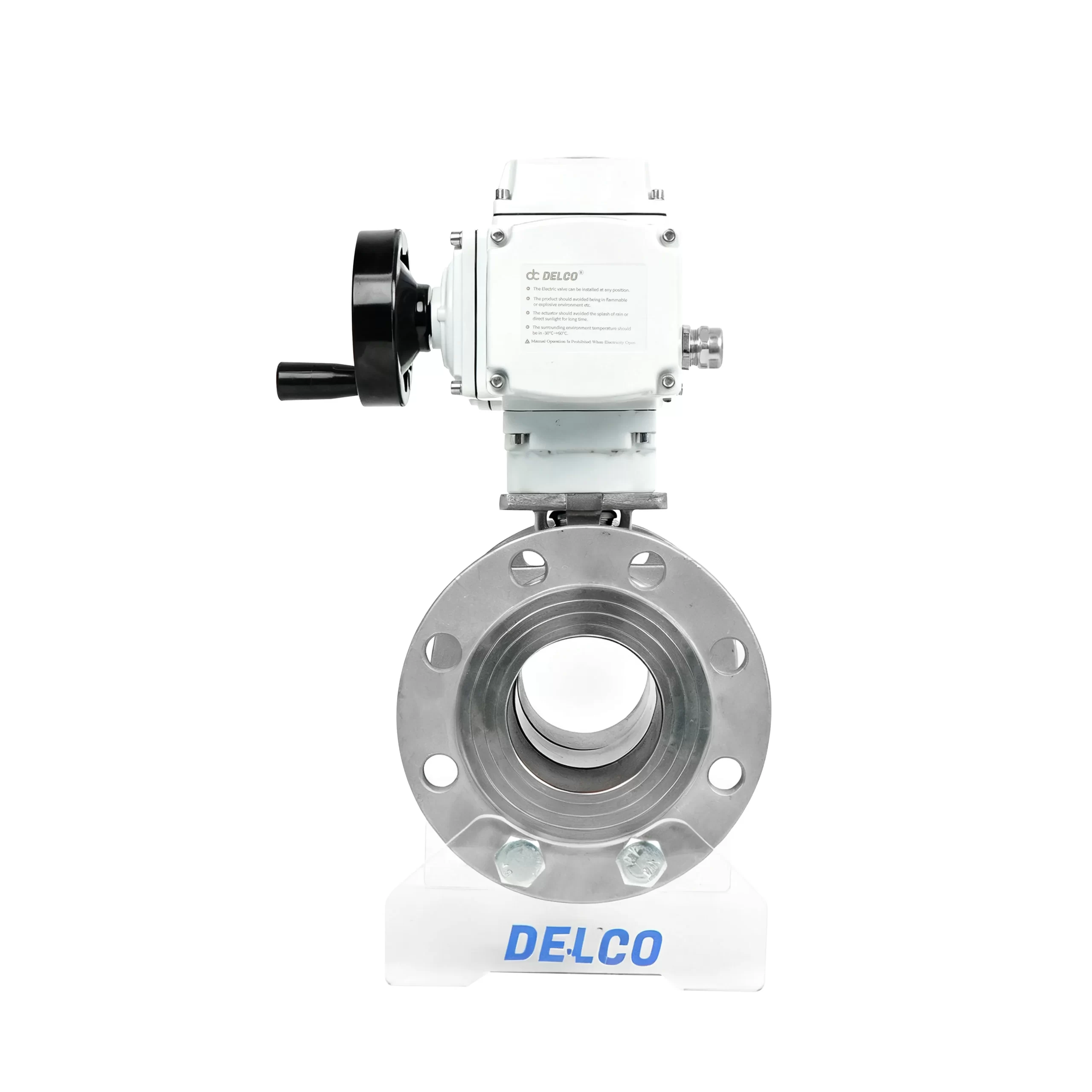 DK55-3PF Electric 3-Piece Stainless Steel Flanged Ball Valve 2