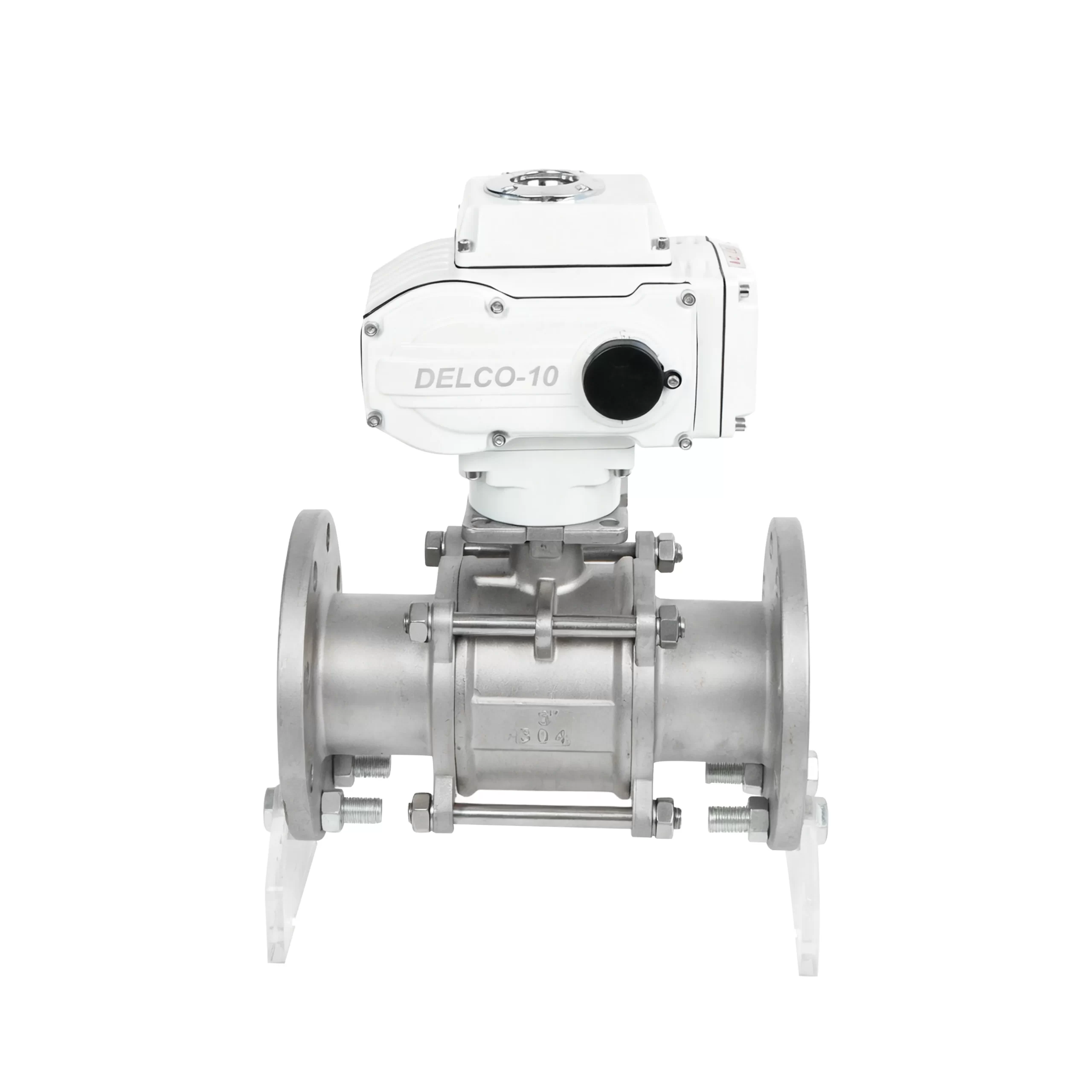 DK55-3PF Electric 3-Piece Stainless Steel Flanged Ball Valve 4