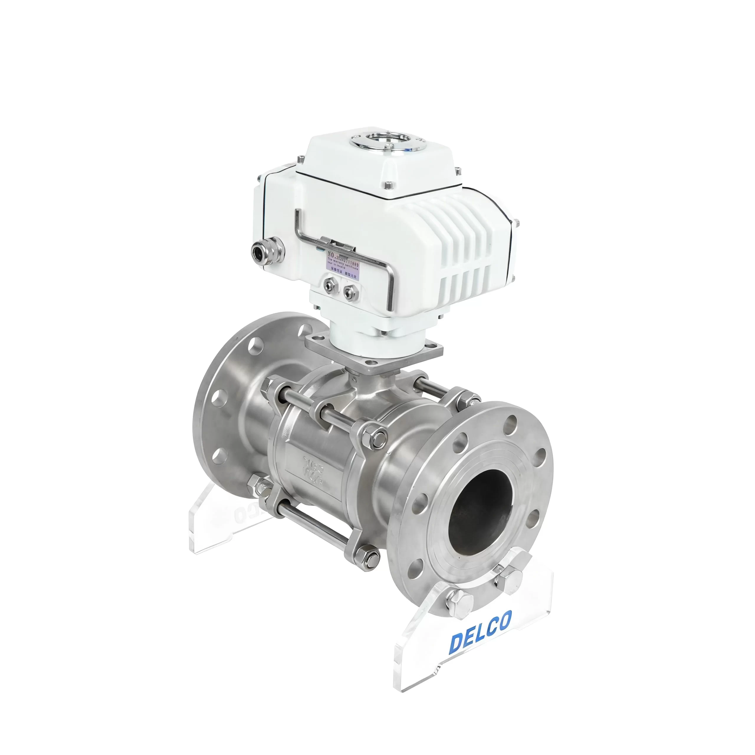 DK55-3PF Electric 3-Piece Stainless Steel Flanged Ball Valve 5