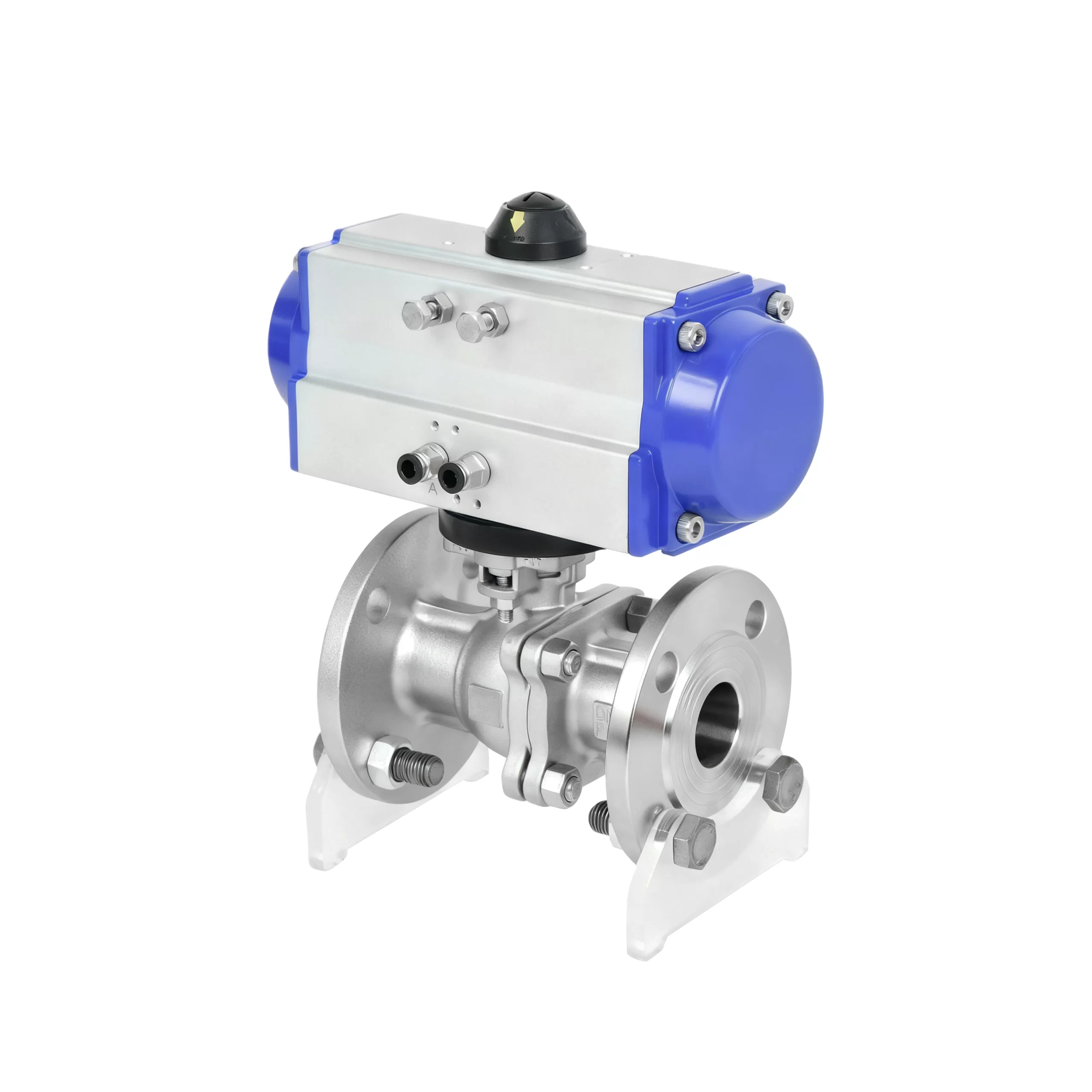 DK66-2PF pneumatic two-way stainless steel flange ball valve 2