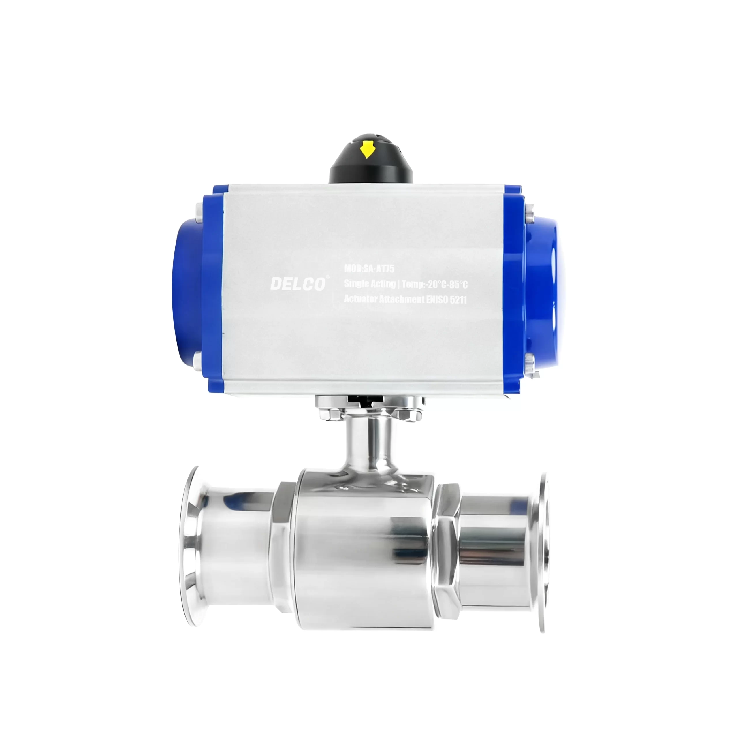 DK66-2WS Pneumatic Sanitary Clamp Union Ball Valve 3