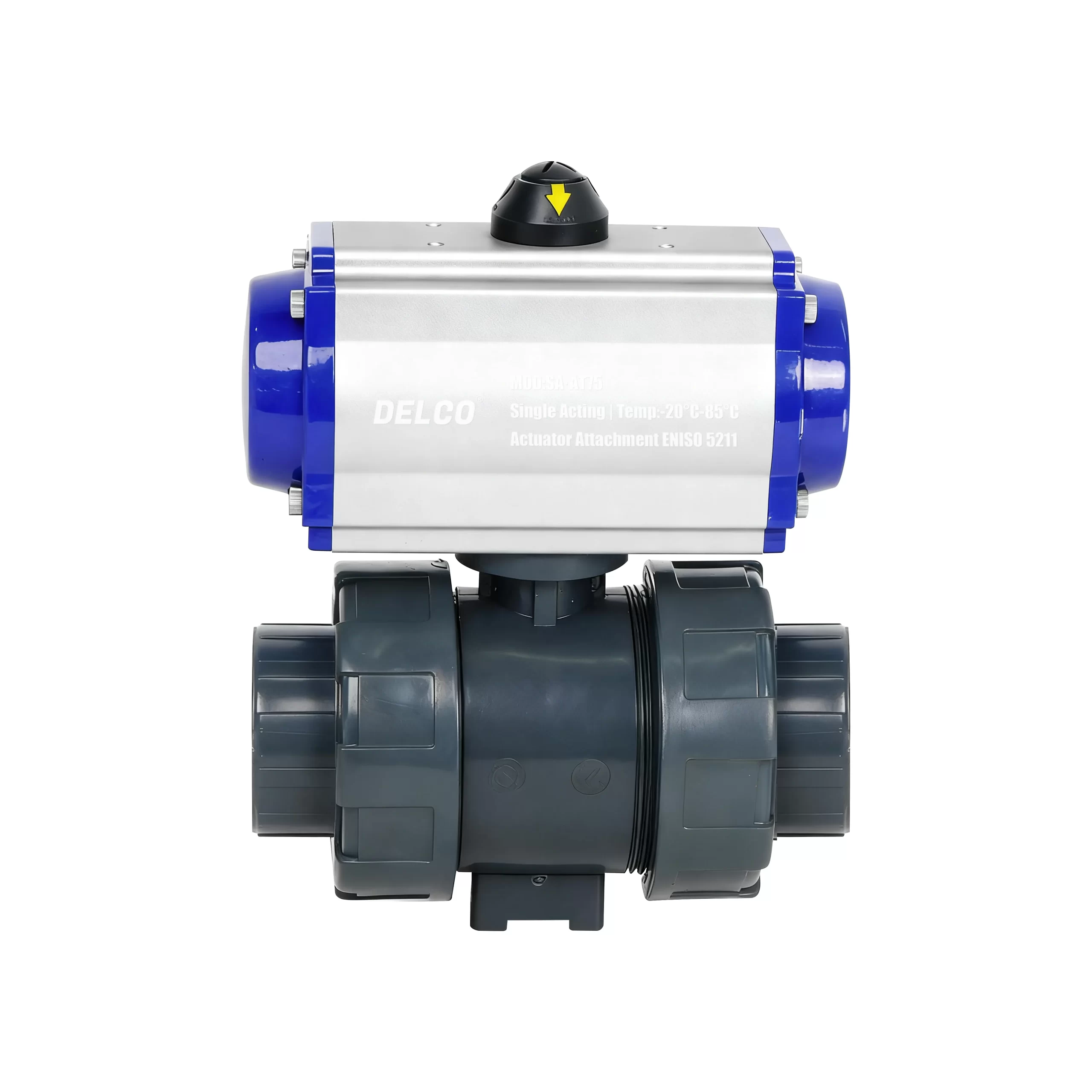 DK66-PL Pneumatic UPVC Double Union Ball Valve 1