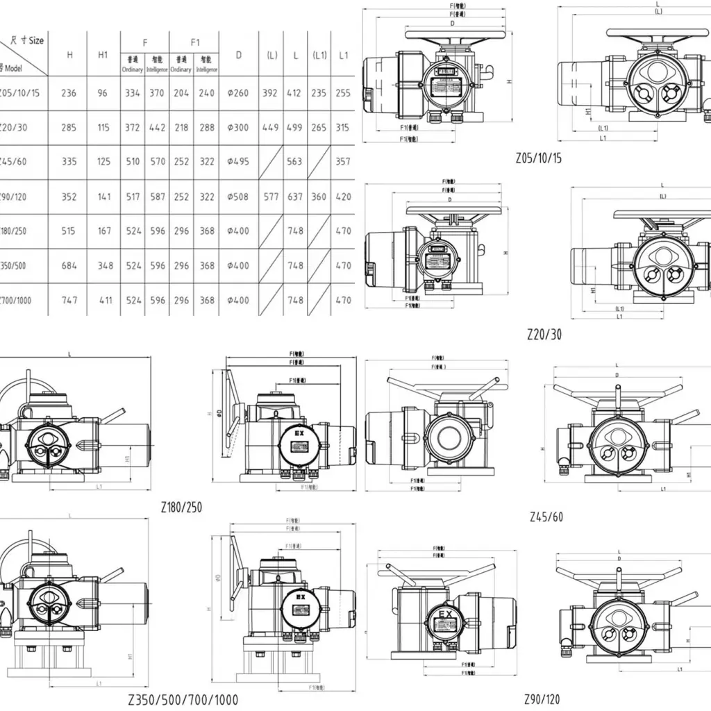 Z-Series Multi-Turn Electric Actuator
Parameters