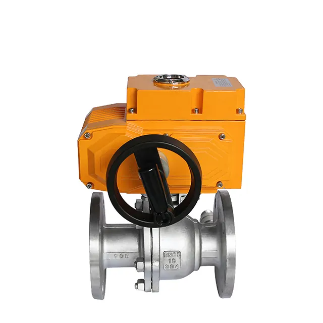EX-DKV55-2PF Electric Explosion-proof Stainless Steel Two-Way Flanged Ball Valve with Handwheel 5