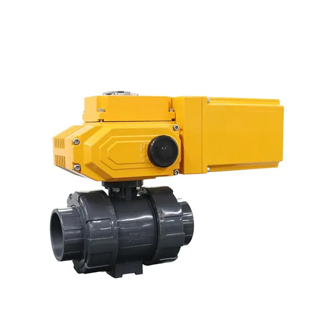 EX-DKV55-PL Electric Explosion-proof Double Union UPVC Ball Valve with Automatic Reset 2