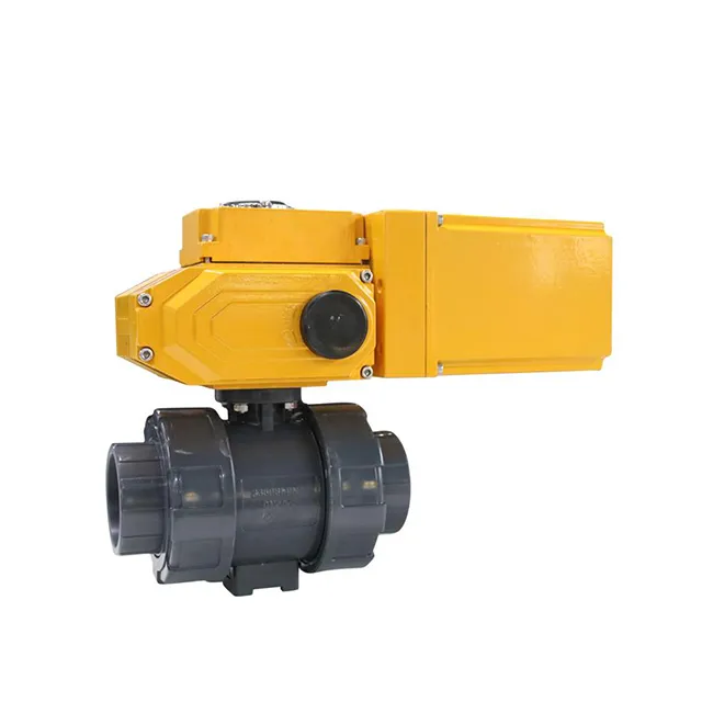EX-DKV55-PL Electric Explosion-proof Double Union UPVC Ball Valve with Automatic Reset 3