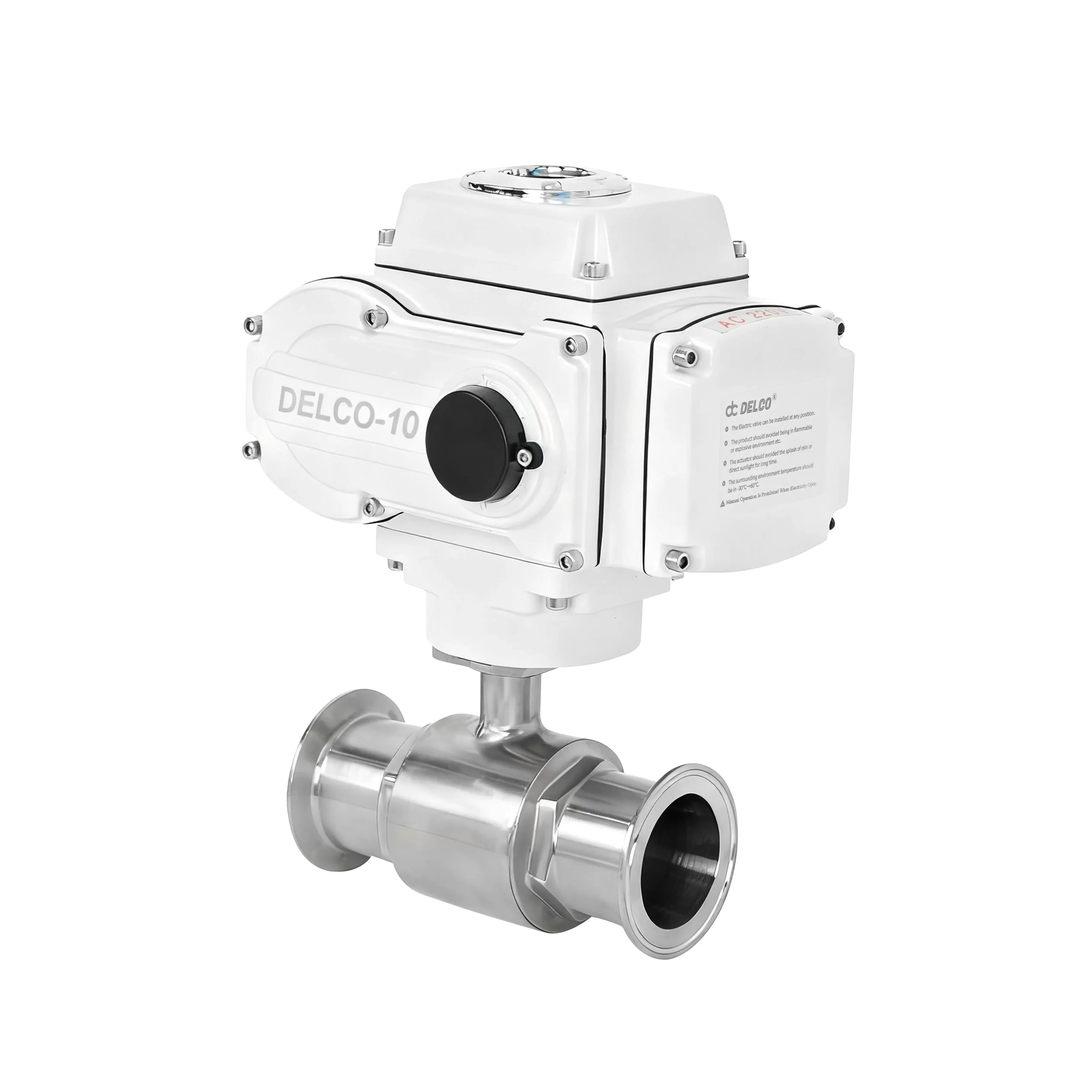 Electric Hygienic Two-Way Clamp Ball Valve 1