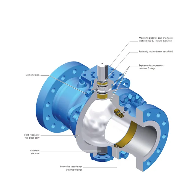 Fixed trunnion ball valve 4