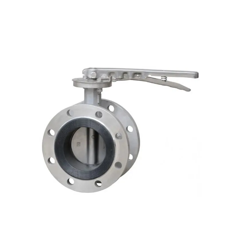 Manual Stainless Steel Flanged Butterfly Valve 4