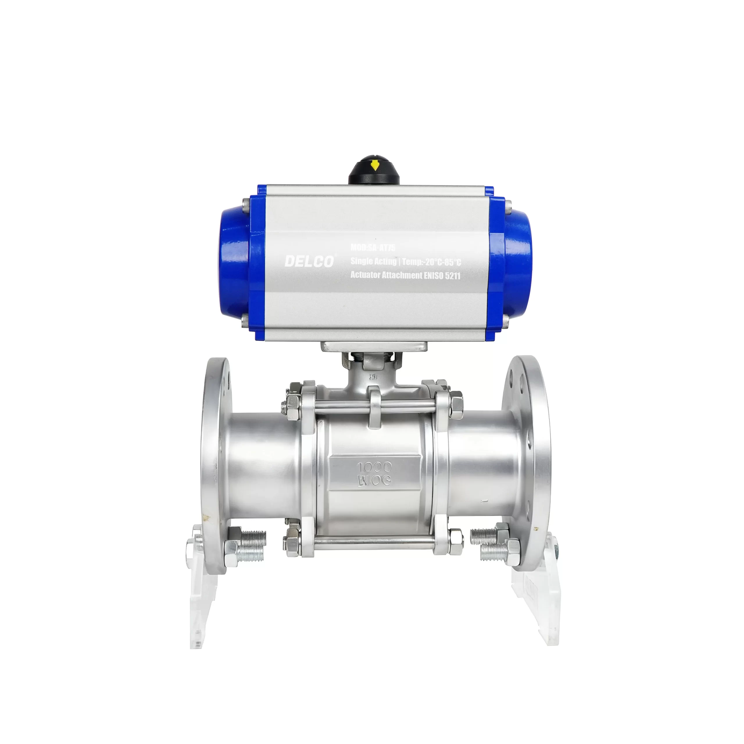 Pneumatic 3-Piece Flanged Ball Valve 1