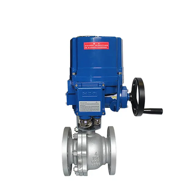 QT-DK55-2PF Electric Explosion-proof Stainless Steel Two-way Flanged Ball Valve 1
