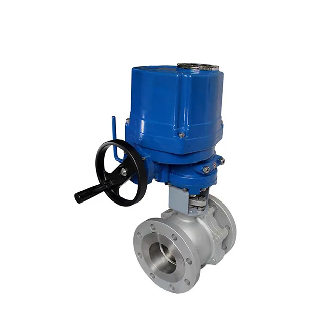 QT-DK55-2PF Electric Explosion-proof Stainless Steel Two-way Flanged Ball Valve 2