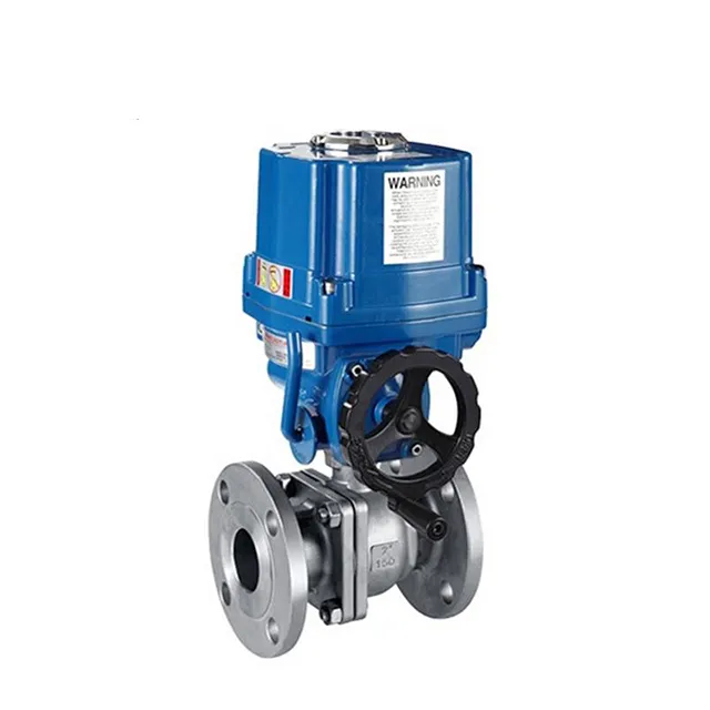 QT-DK55-2PF Electric Explosion-proof Stainless Steel Two-way Flanged Ball Valve 4