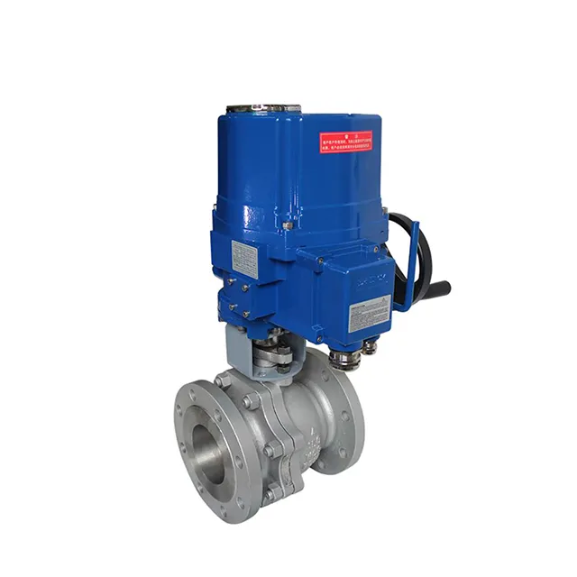 QT-DK55-2PF Electric Explosion-proof Stainless Steel Two-way Flanged Ball Valve 5