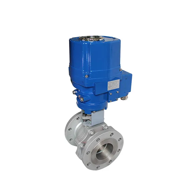 QT-DK55-2PF Electric Explosion-proof Stainless Steel Two-way Flanged Ball Valve 6