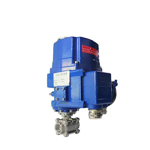 QT-DK55-3PS Electric Explosion-proof Three-piece Threaded Ball Valve 2