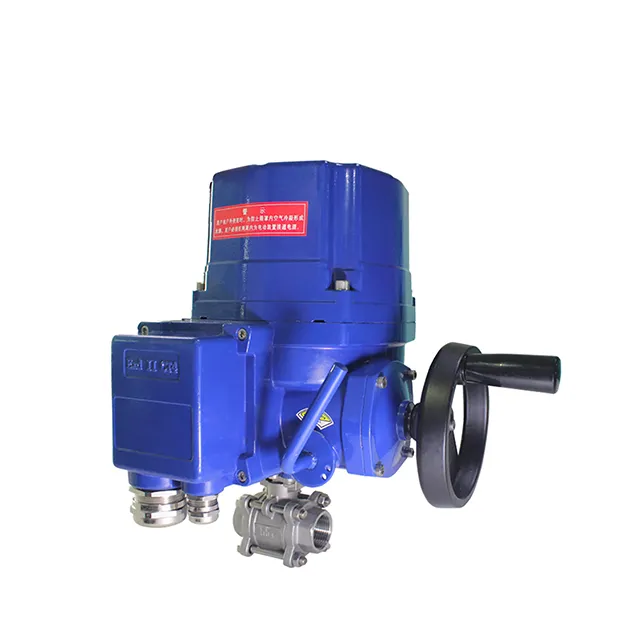 QT-DK55-3PS Electric Explosion-proof Three-piece Threaded Ball Valve 4