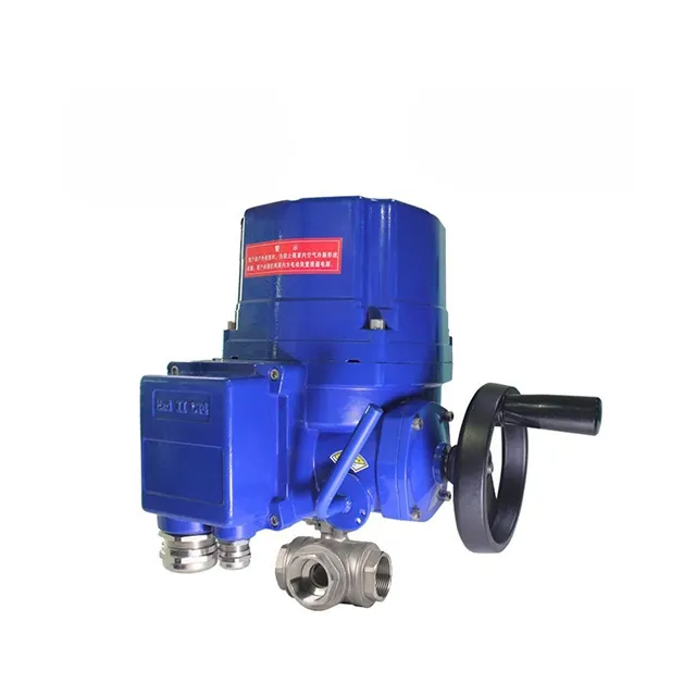 QT-DK55-3T Electric Explosion-proof Three-Way Threaded Ball Valve 1