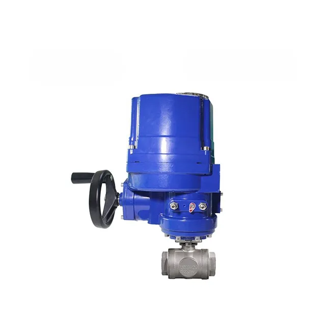 QT-DK55-3T Electric Explosion-proof Three-Way Threaded Ball Valve 2