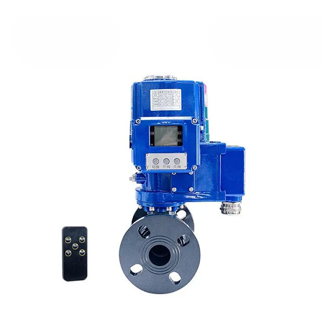 QT-DK55-PVF Electric Explosion-proof PVC Flanged Ball Valve 3