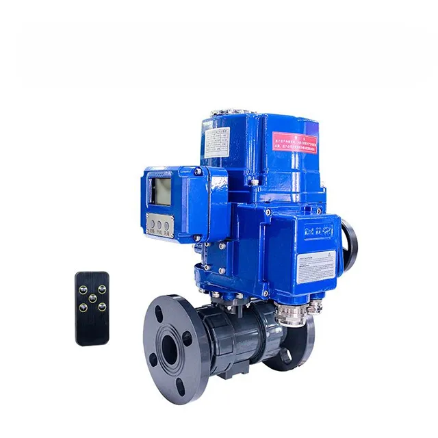 QT-DK55-PVF Electric Explosion-proof PVC Flanged Ball Valve 4