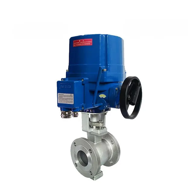QT-DK55-VF Electric Explosion-proof V-type Flanged Ball Valve 3