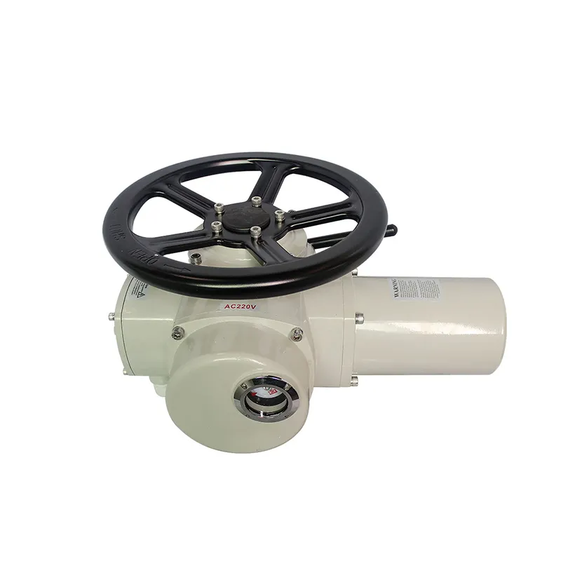 Z-type electric multi-turn actuator, front view showing actuator body and gear housing