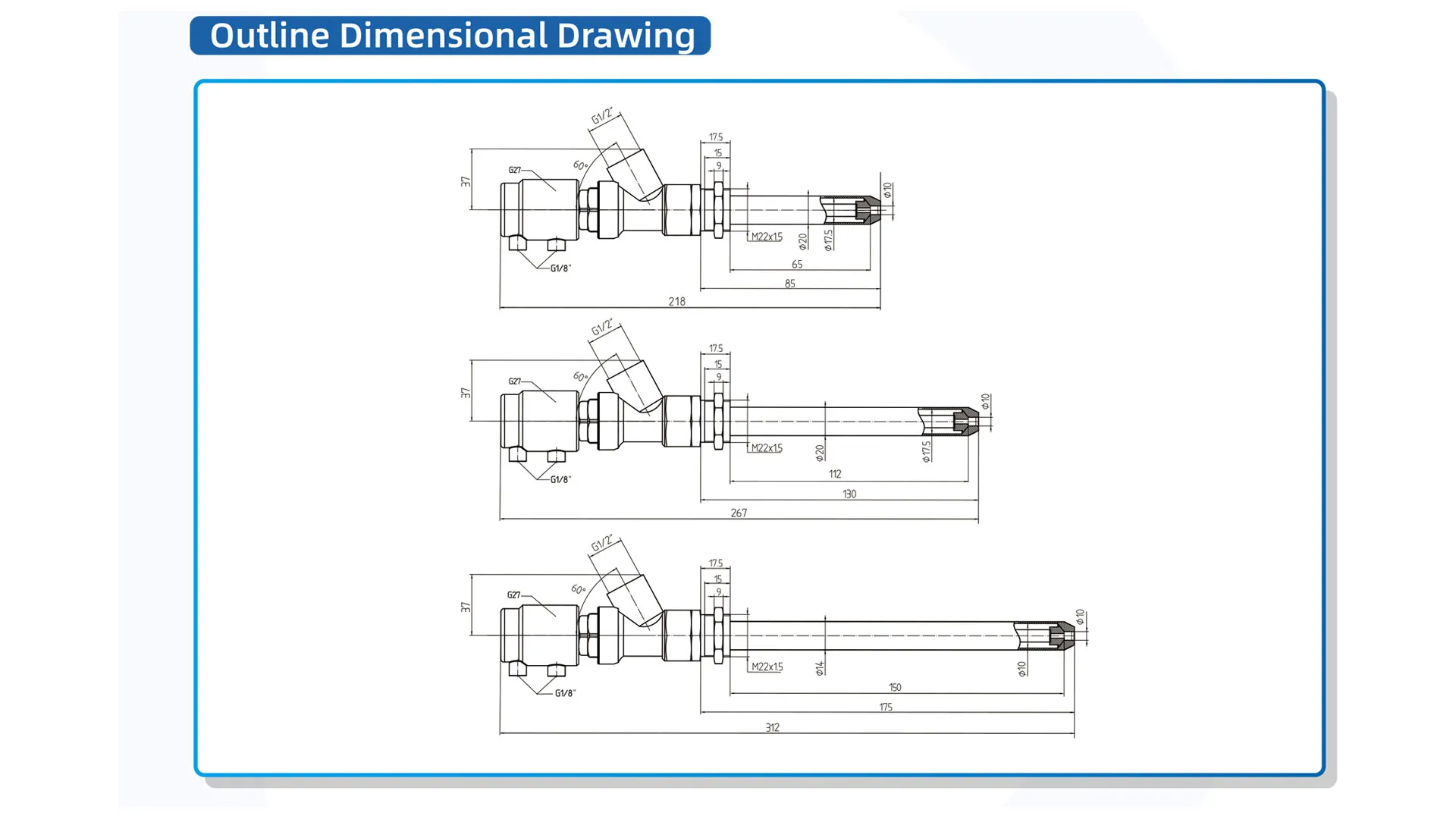 Dimensions et plans de la vanne de remplissage pneumatique