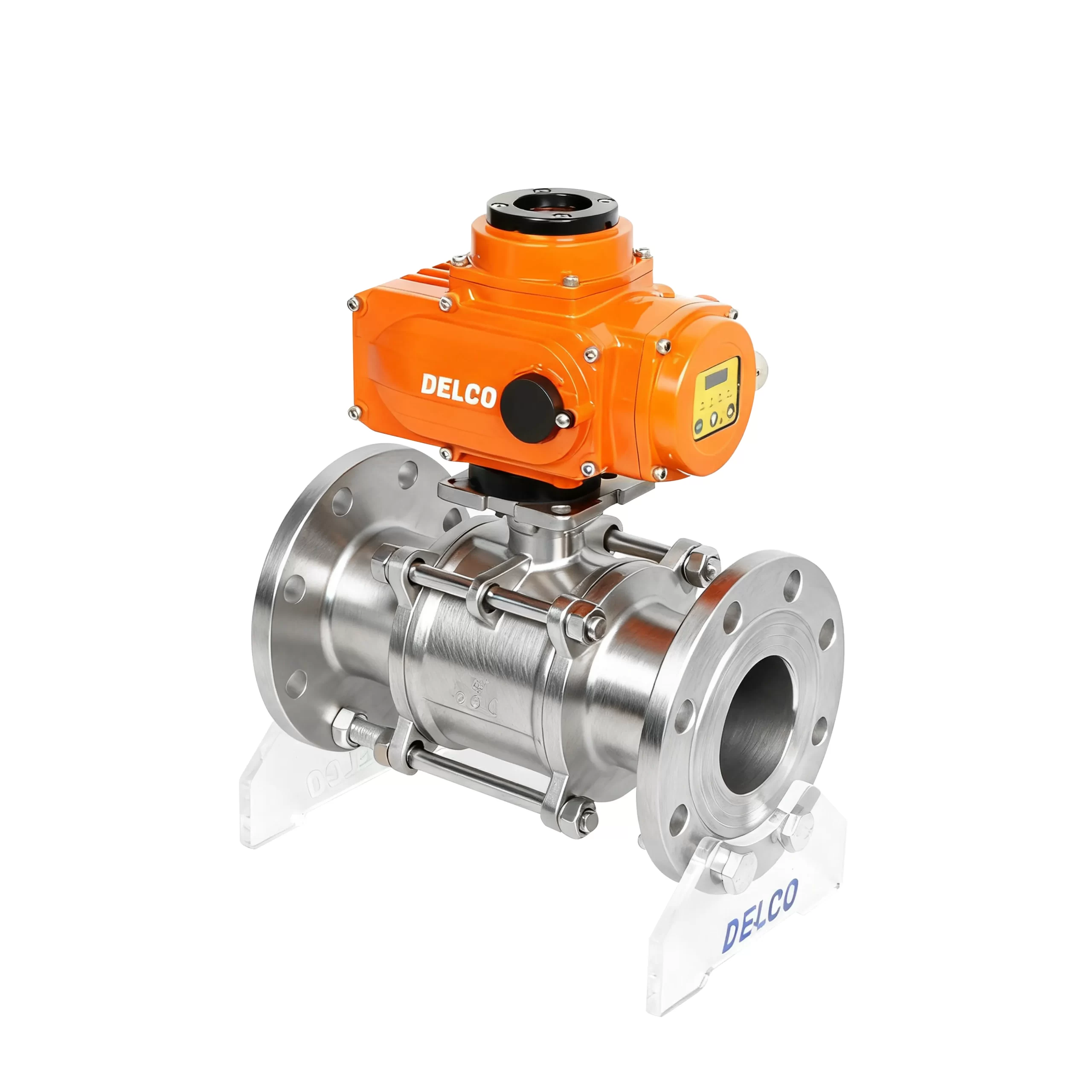 IP67-DK55-3PF Electric Three-Piece Stainless Steel Flanged Ball Valve 6