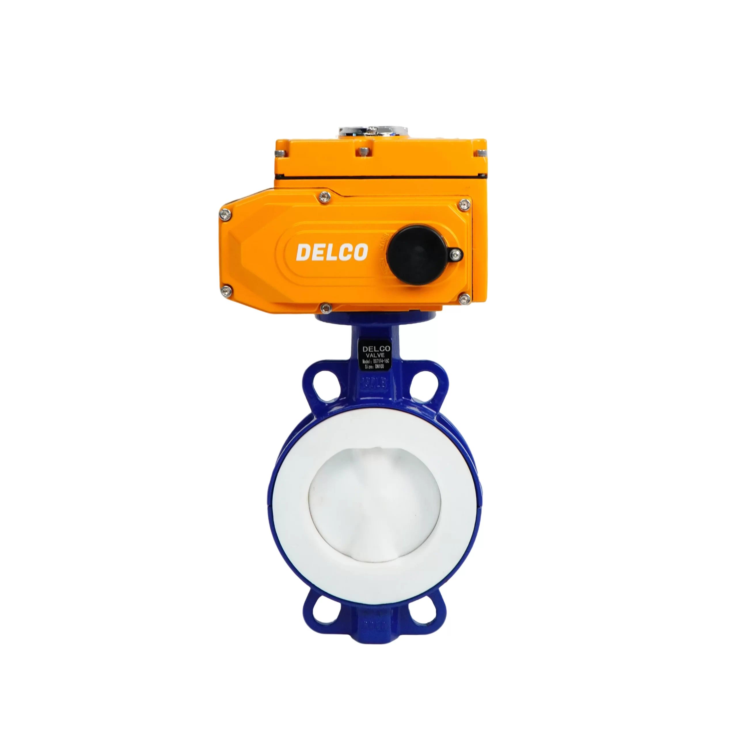 IP67-DK56-DC Electric Cast Iron Laminated Fluorine Butterfly Valve 1
