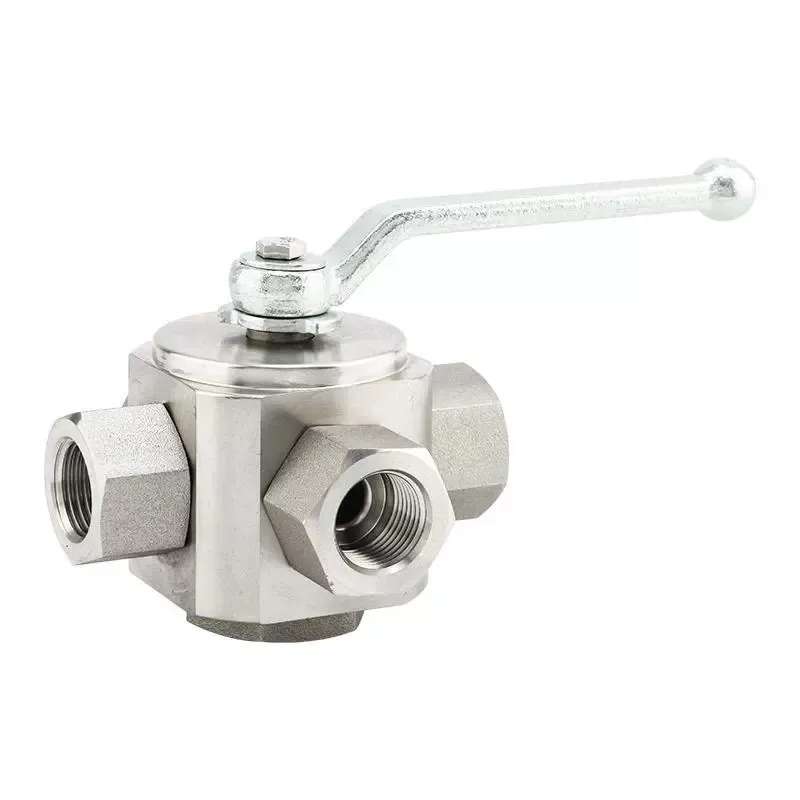 Manual High Pressure 4-Way Ball Valve 5