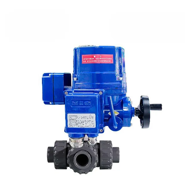 QT-DK55-PL Electric Explosion-proof Two-way PVC Double Union Ball Valve 2