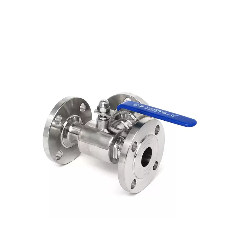 Sanitary 3-Way Flanged Ball Valve 1