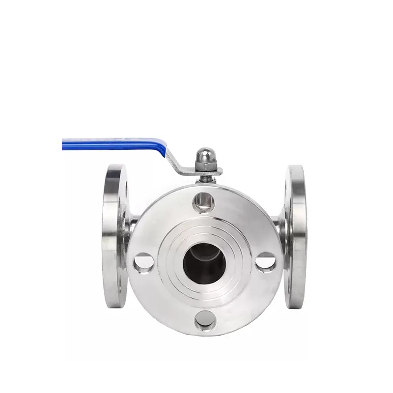 Sanitary 3-Way Flanged Ball Valve 3