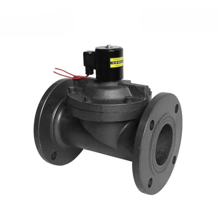 Válvula solenoide de ferro fundido com flange e acionamento por piloto 1