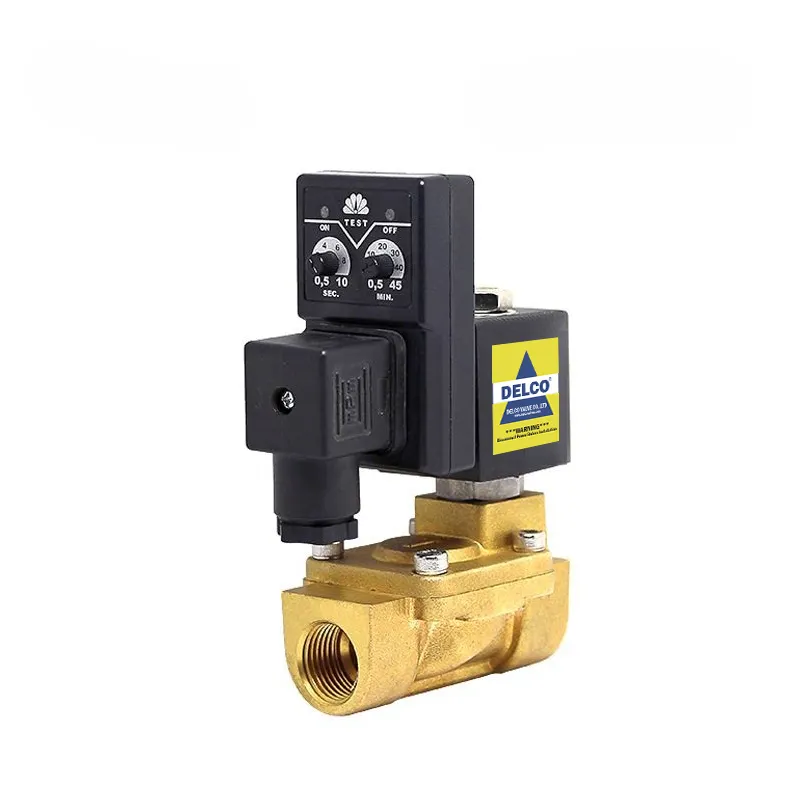 Brass Pilot Operated Solenoid Valve with Timer DN15-DN50 | DELCO ...