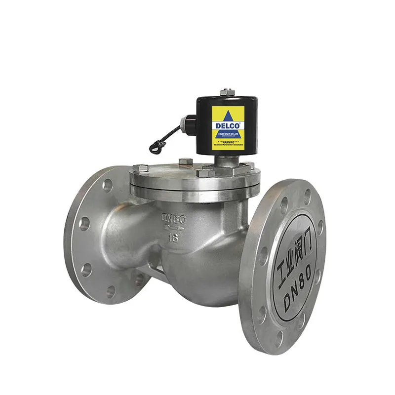 Électrovanne à bride en laiton/acier inoxydable à commande pilote 6