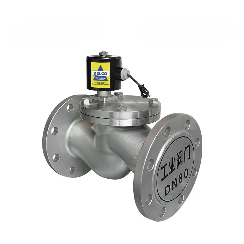 Électrovanne à bride en laiton/acier inoxydable à commande pilote 7