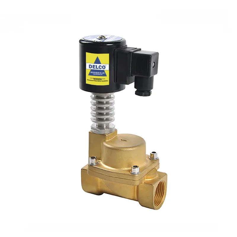 Válvula solenoide de pistón de latón de alta temperatura 1