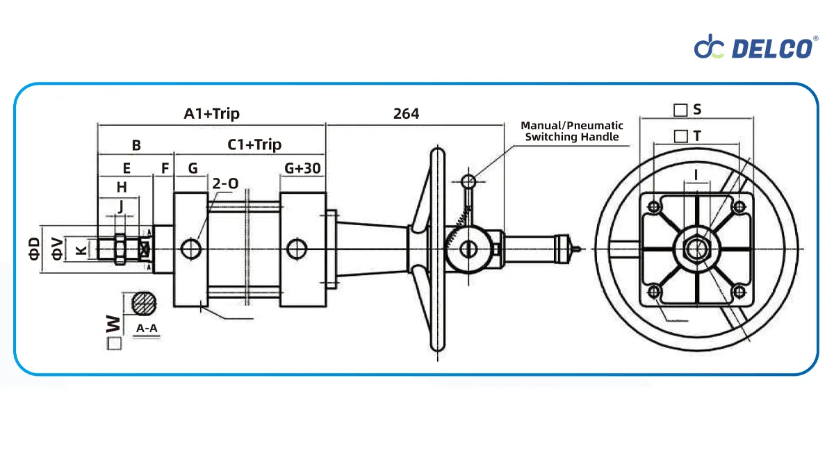 Exploded-view-diagram-of-pneumatic-knife-gate-valve-components-including-body-seat-and-actuator