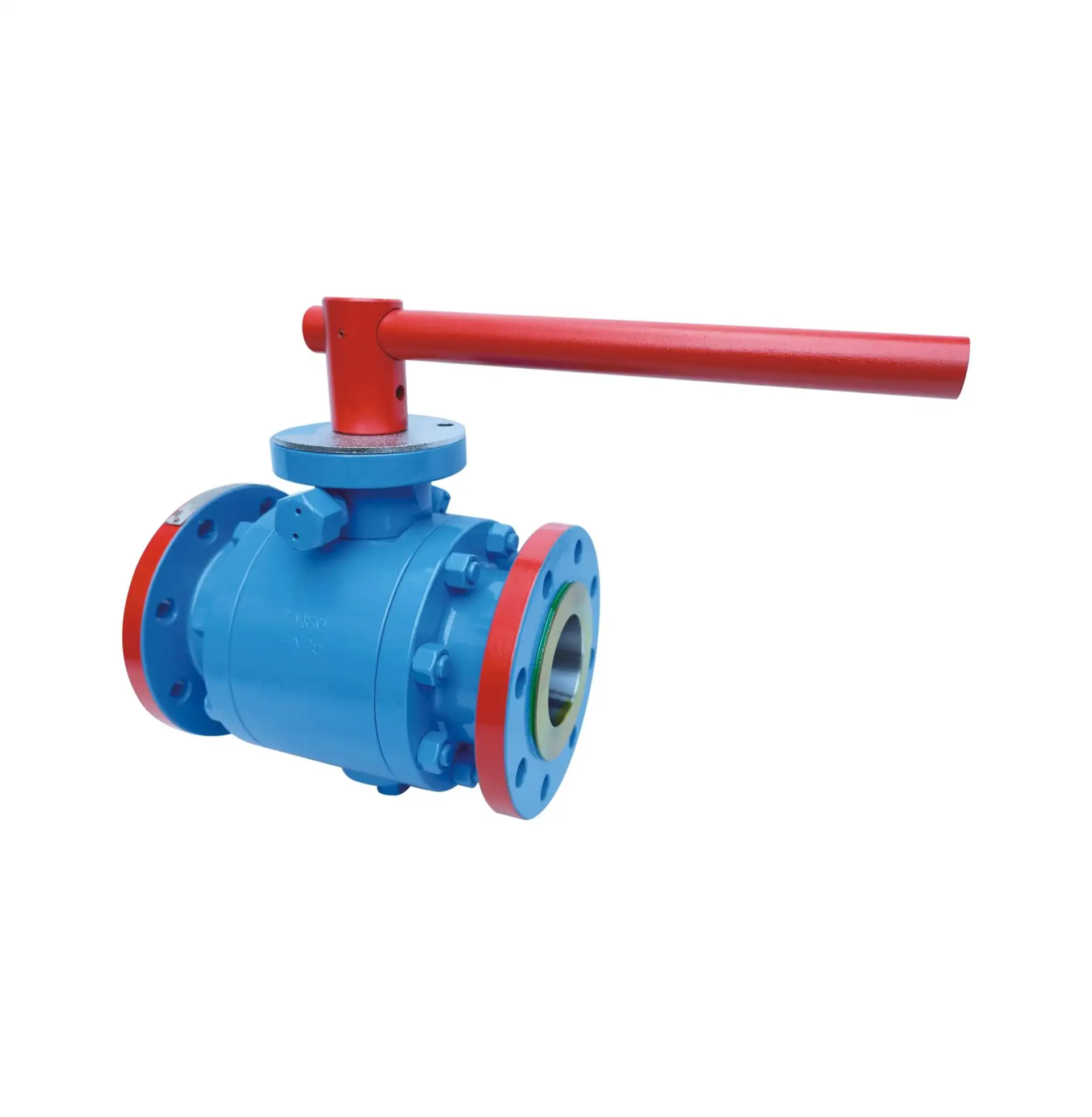Three-Piece Forged Steel Flanged Ball Valve with Manual Lever